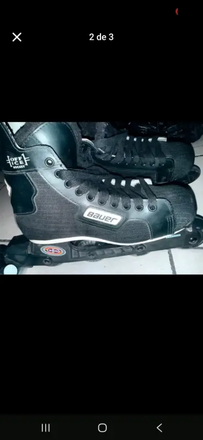 Patines en línea Bauer negros en buen estado - miniatura 2