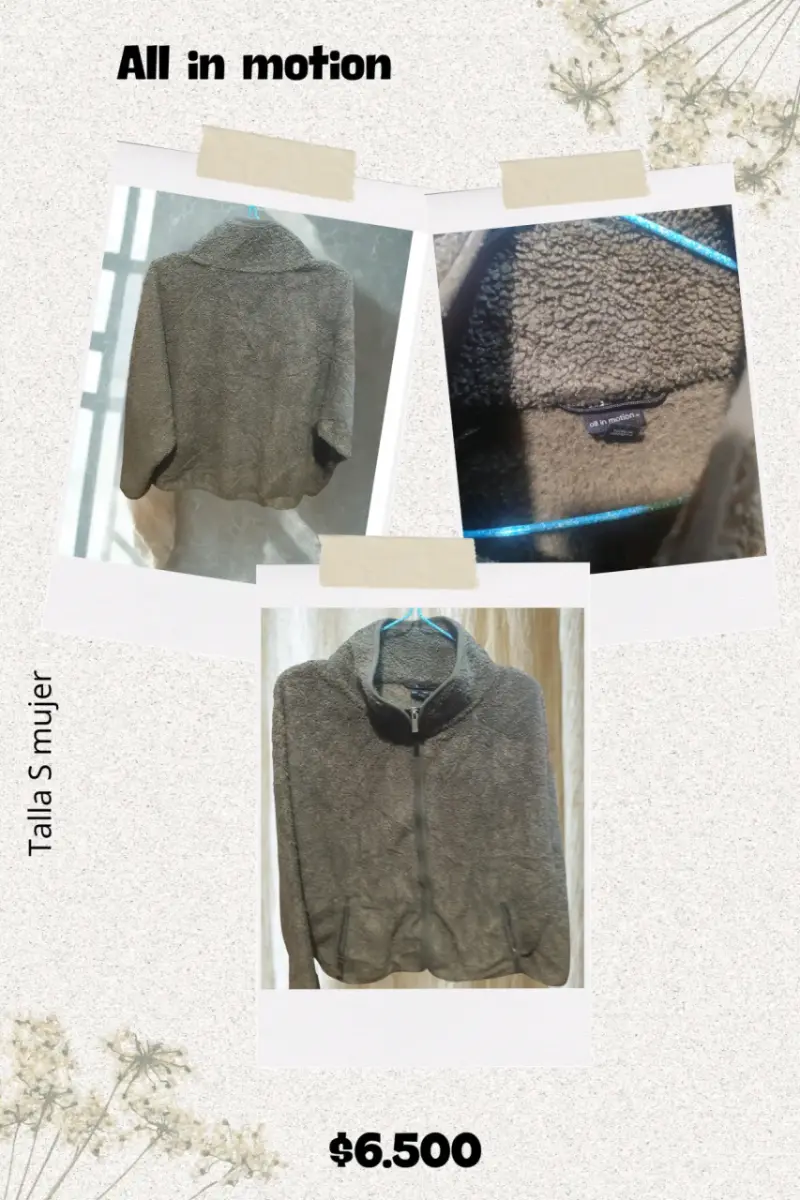 Chaqueta polar peludo gris All in Motion mujer