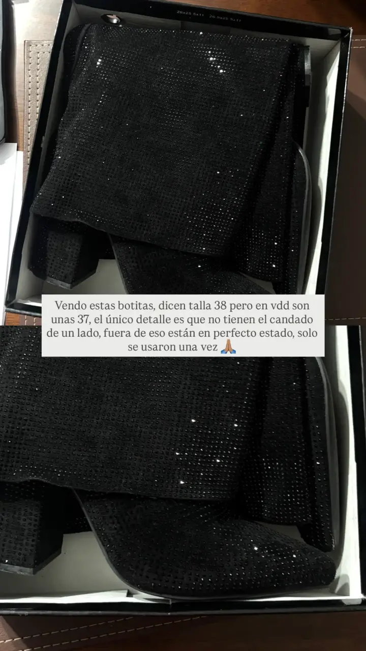 Botines negros con brillo talla 37 en buen estado