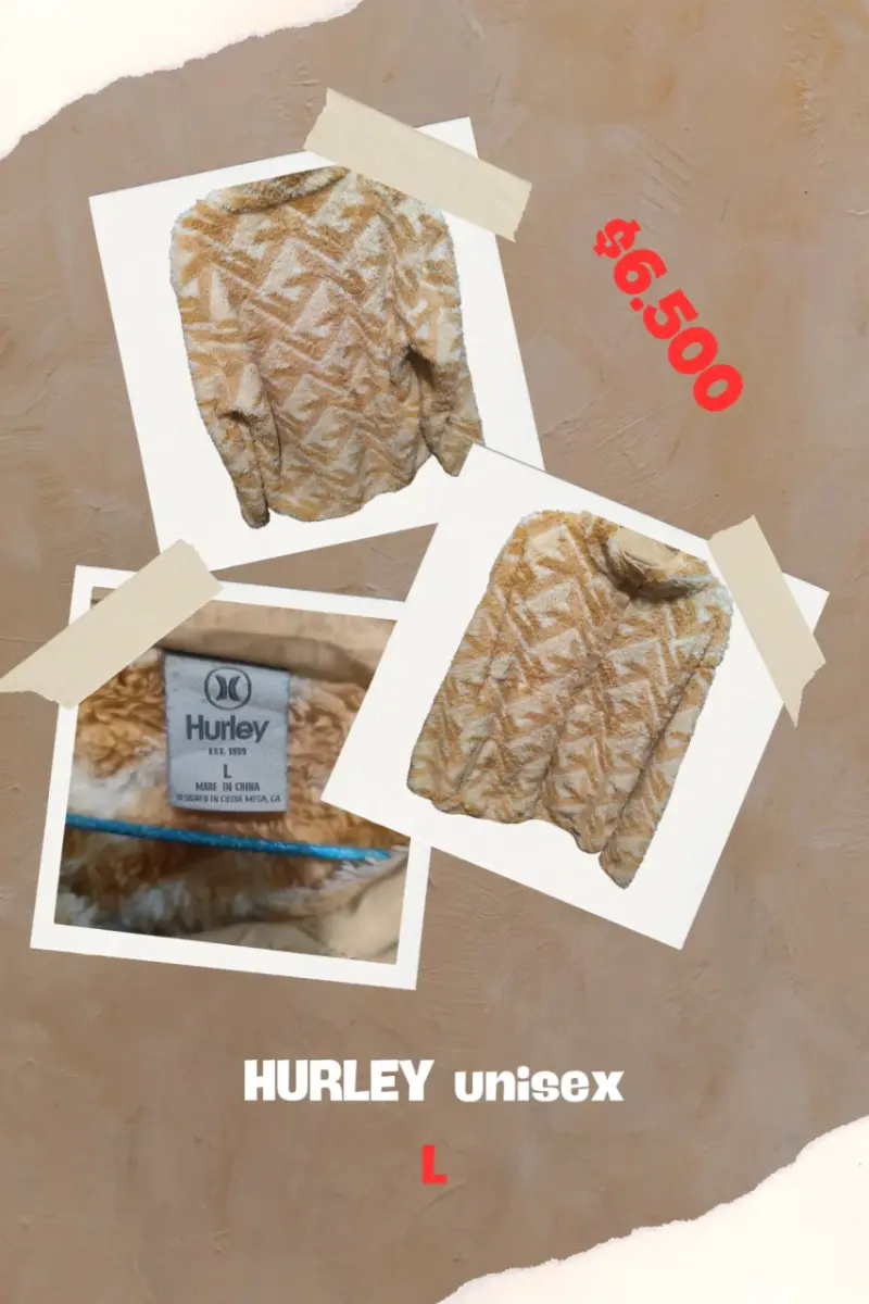 Sweater unisex Hurley beige con diseño