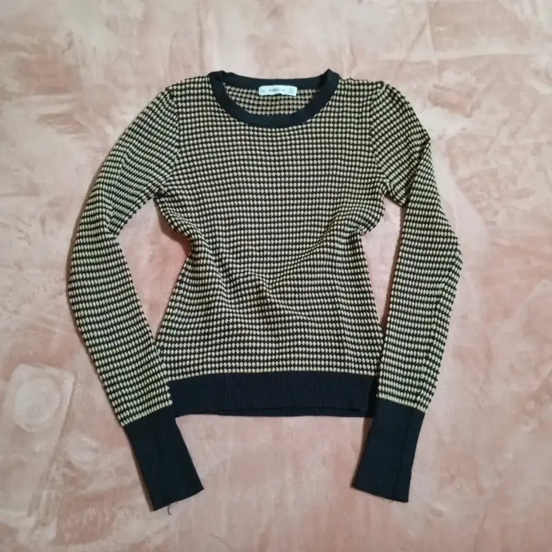 Suéters - Suéter Zara Knit tejido a rombos - 1