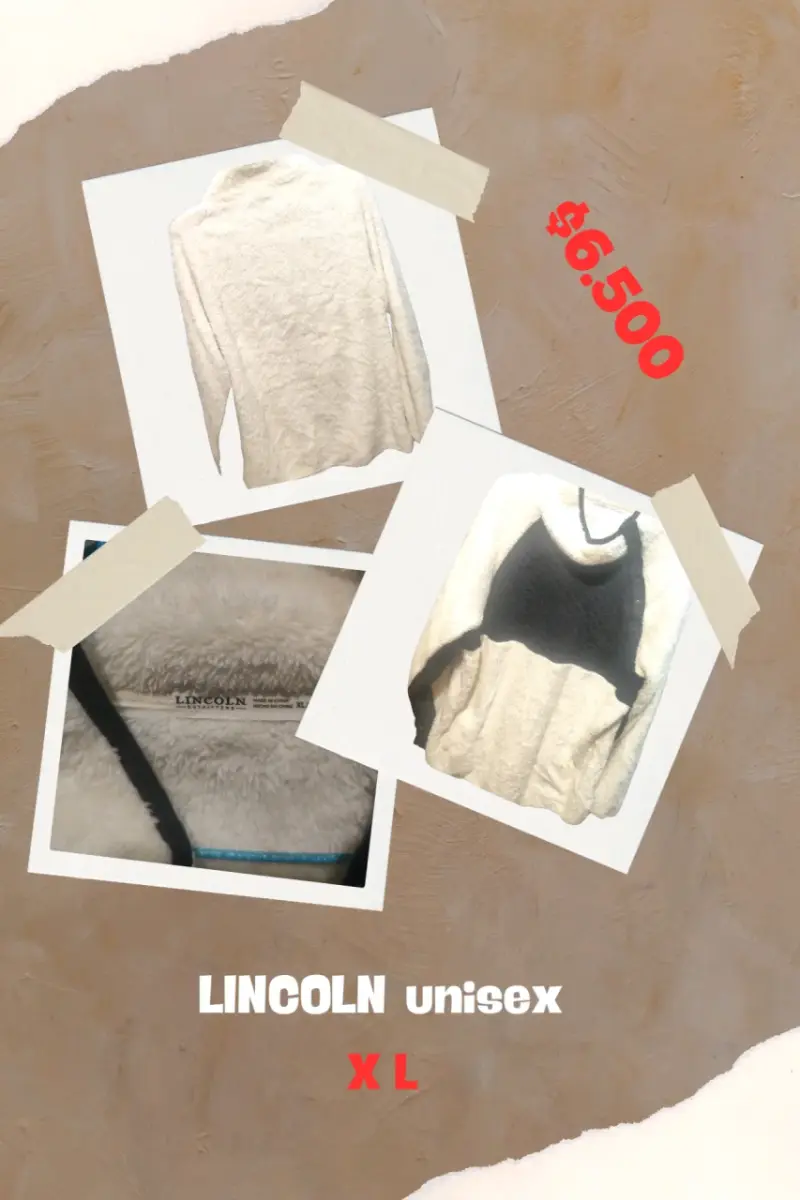 Suéter Unisex Lincoln Blanco y Negro