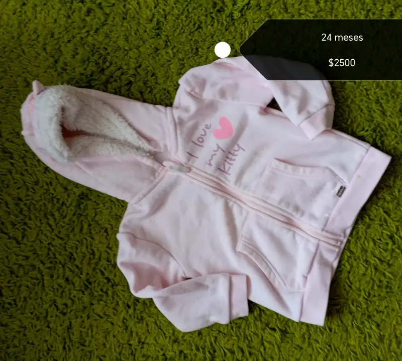 Polerón rosa infantil con diseño de conejitos - 2