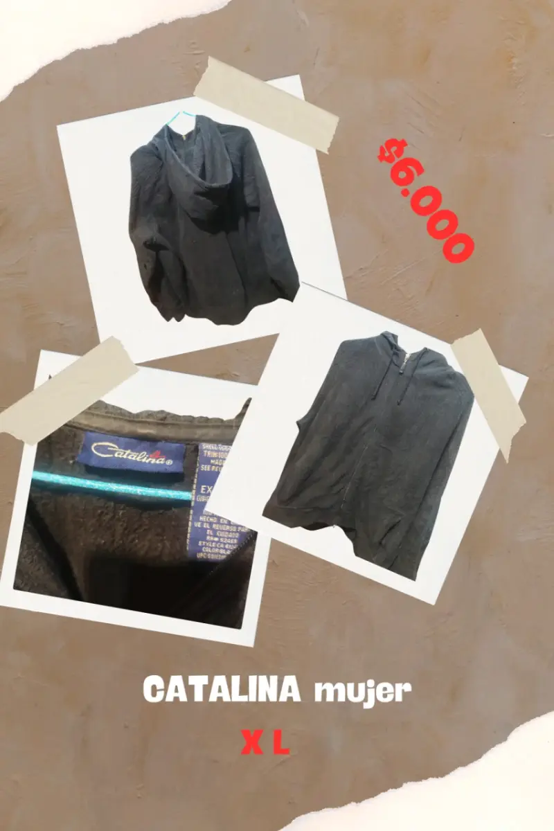 Polerón negro con capucha Catalina mujer XL