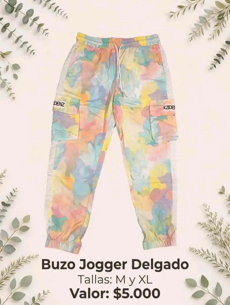 Buzo Jogger Delgado Multicolor