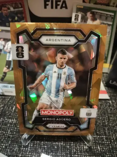 Cartas Sergio Kun Agüero Panini Monopoly Prizm - miniatura 1
