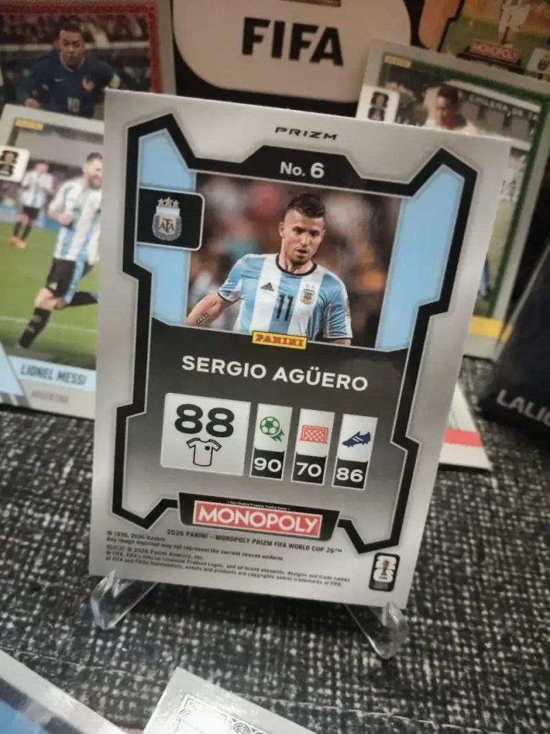 Cartas Sergio Kun Agüero Panini Monopoly Prizm - 5