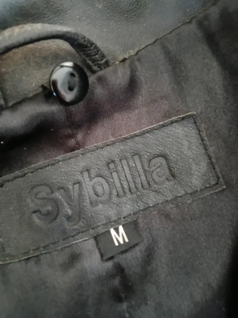 Chaqueta de cuero negra Sybilla talla M - 3