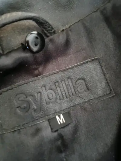 Chaqueta de cuero negra Sybilla talla M - miniatura 3