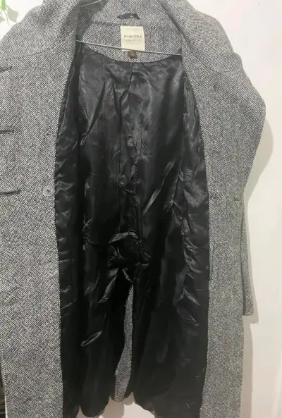 Abrigo Sonoma gris hecho a mano talla M - miniatura 3