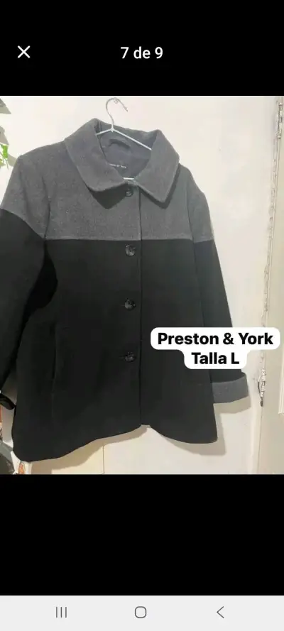 Abrigo Preston & York bicolor talla L - miniatura 1