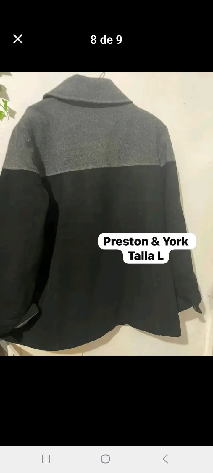 Abrigo Preston & York bicolor talla L - 2