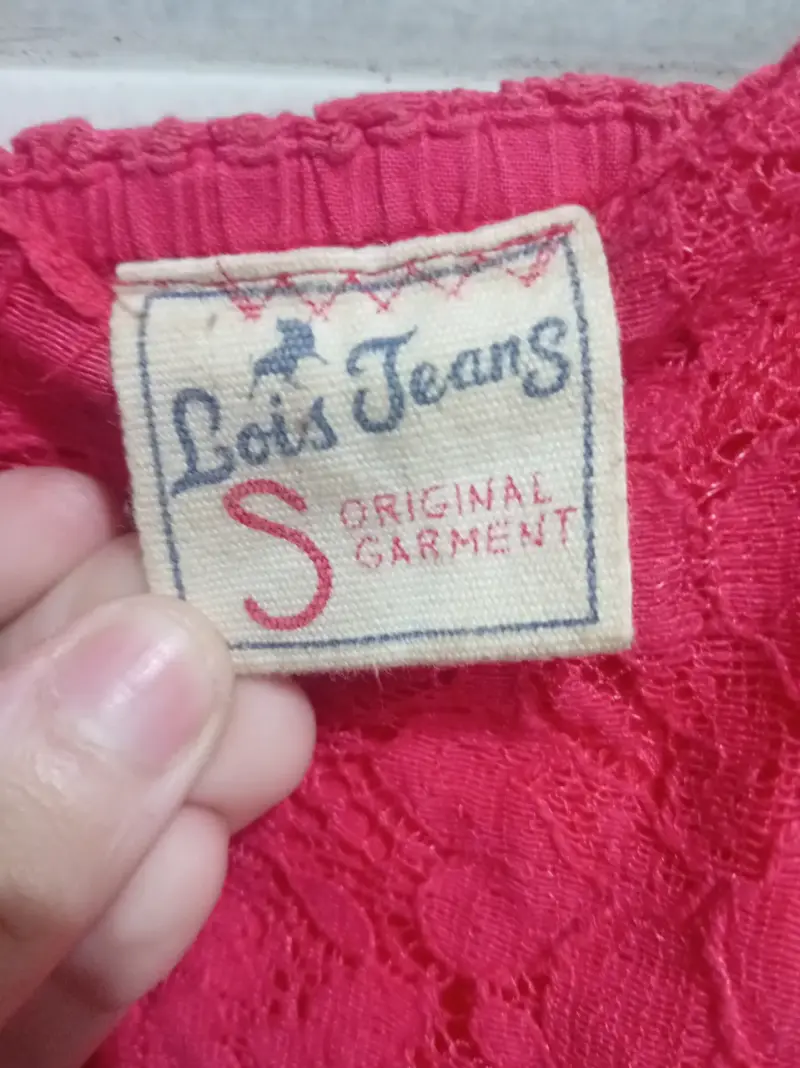 Vestido de encaje rojo Lois Jeans talla S - 2