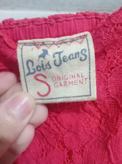 Vestido de encaje rojo Lois Jeans talla S - miniatura 2