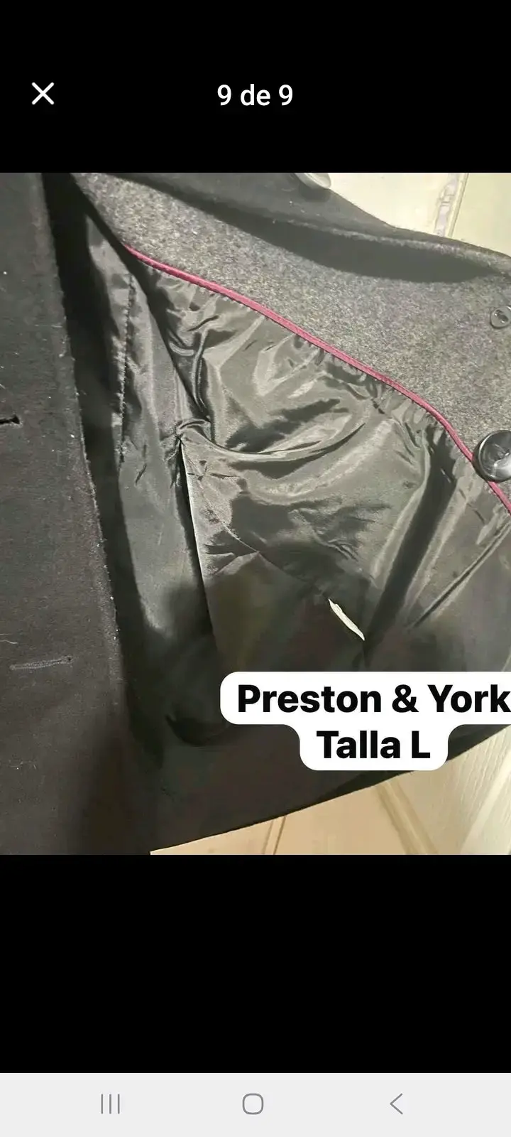 Abrigo Preston & York bicolor talla L - 3