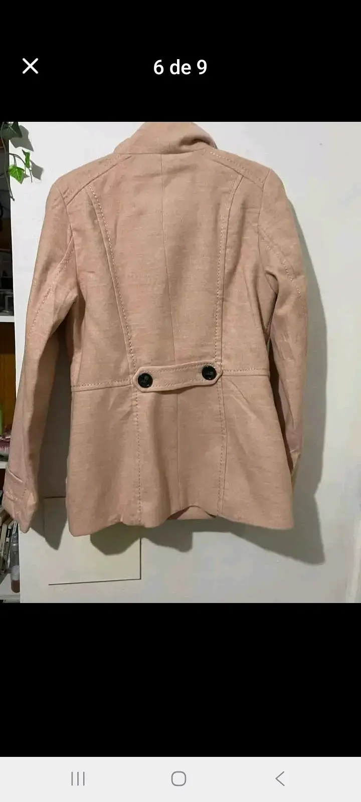Abrigo chaquetón H&M rosa salmón mujer - 3