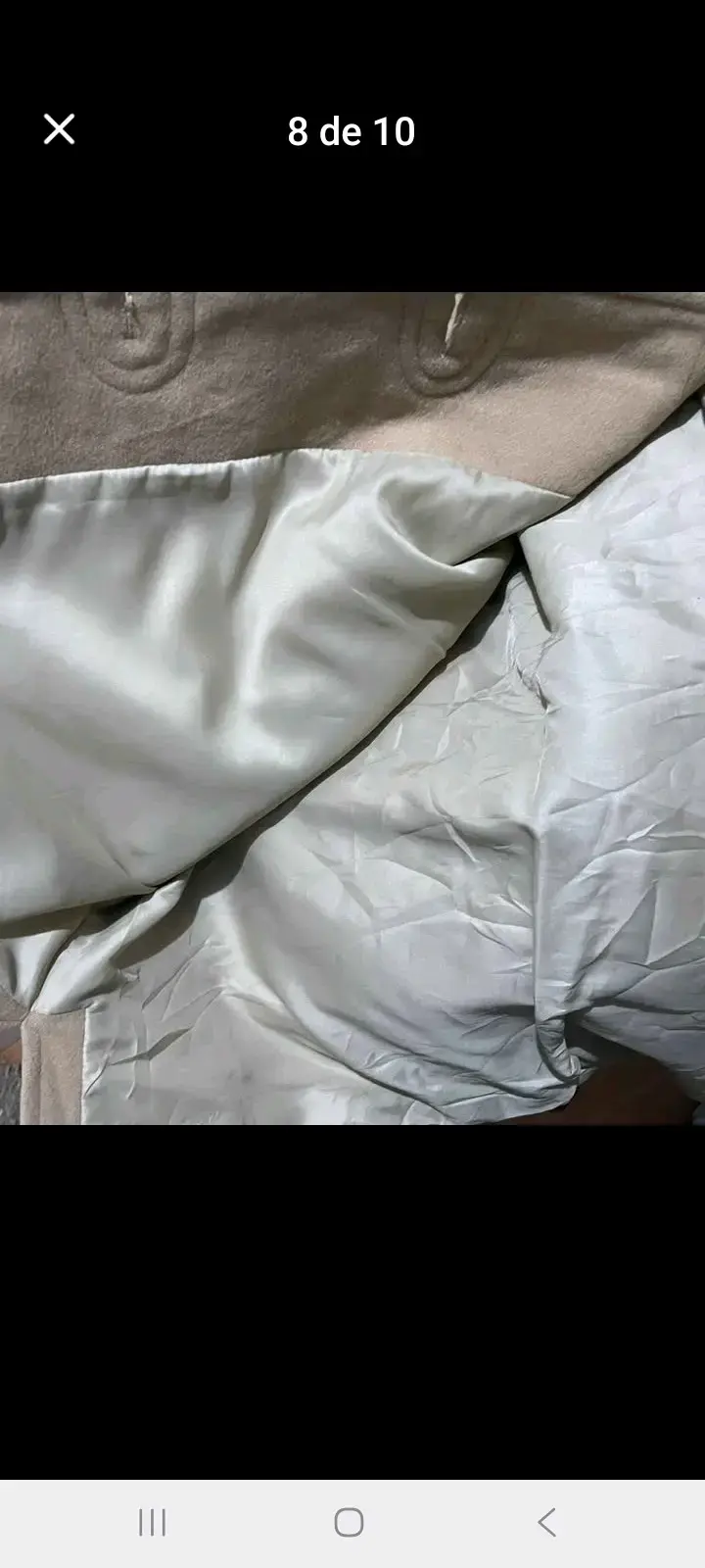 Abrigo de lana virgen talla 2XL color beige - 3