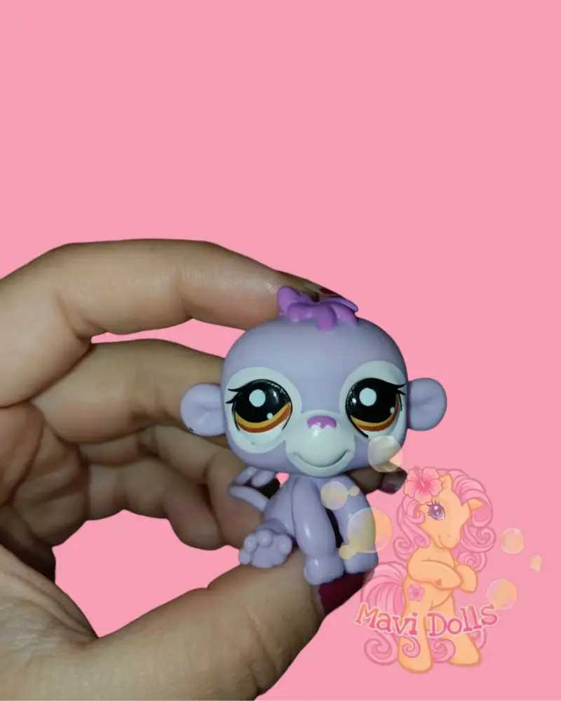 Figura de mono morado Littlest Pet Shop