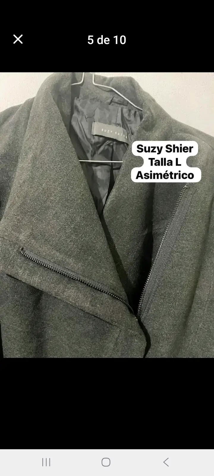 Abrigo asimétrico Suzy Shier talla L - 2