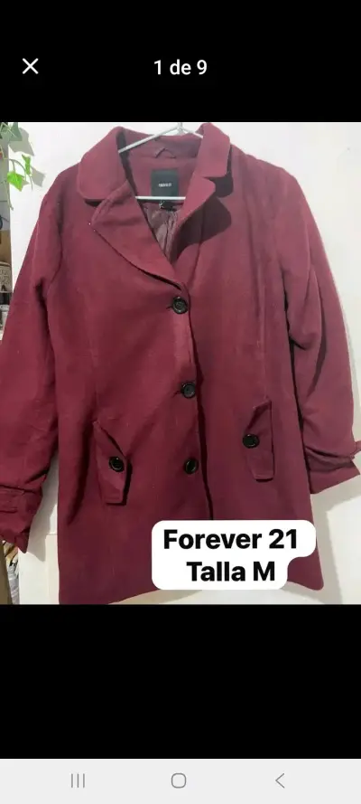 Abrigo burdeos Forever 21 talla M - miniatura 1