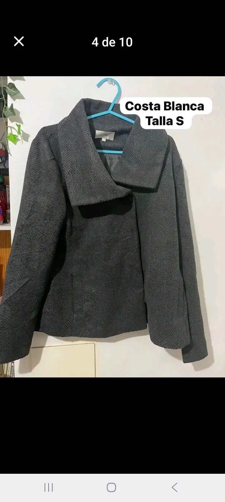 Abrigo gris Costa Blanca talla S - 1