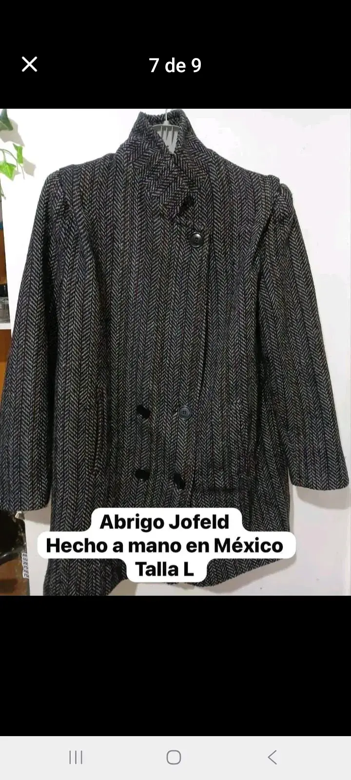 Abrigo Jofeld hecho a mano en México talla L - 1