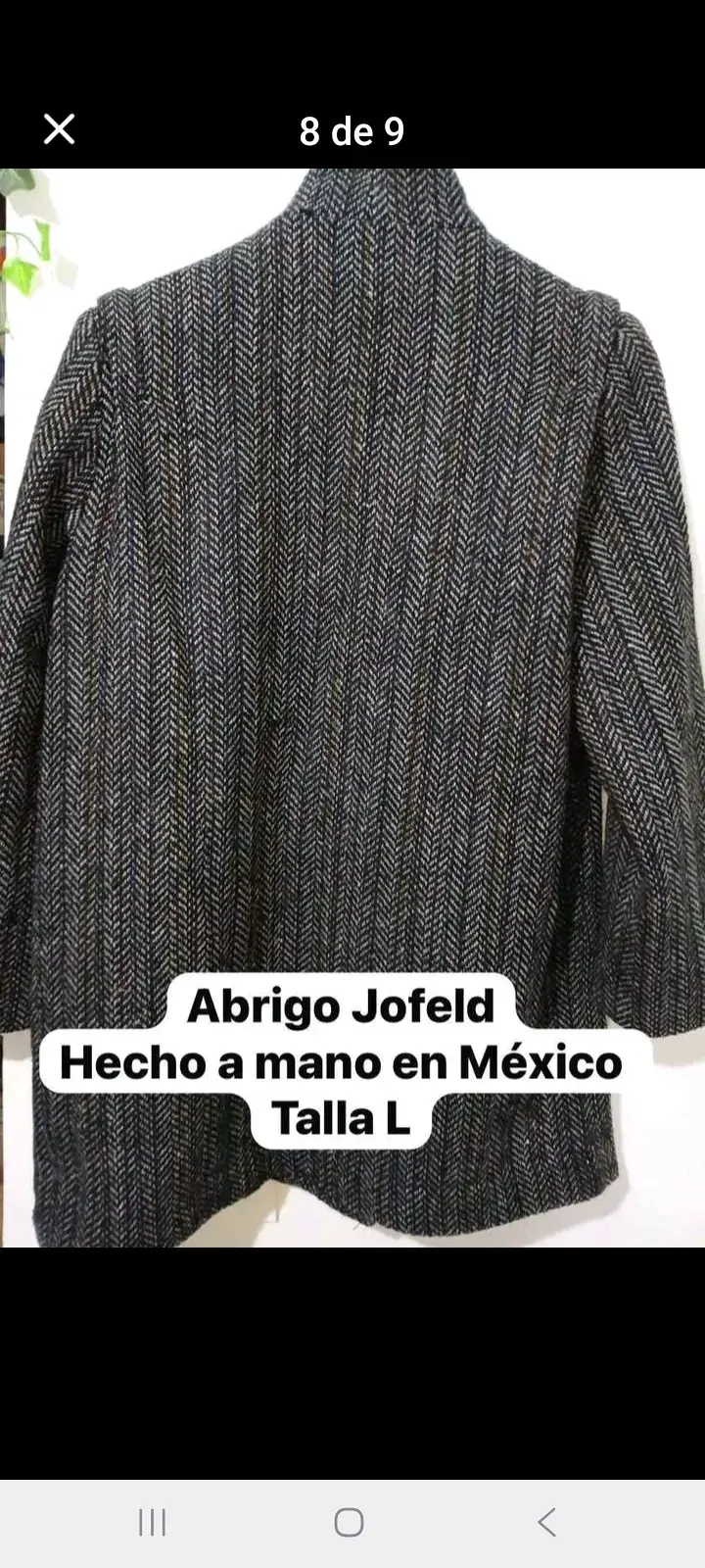 Abrigo Jofeld hecho a mano en México talla L - 2