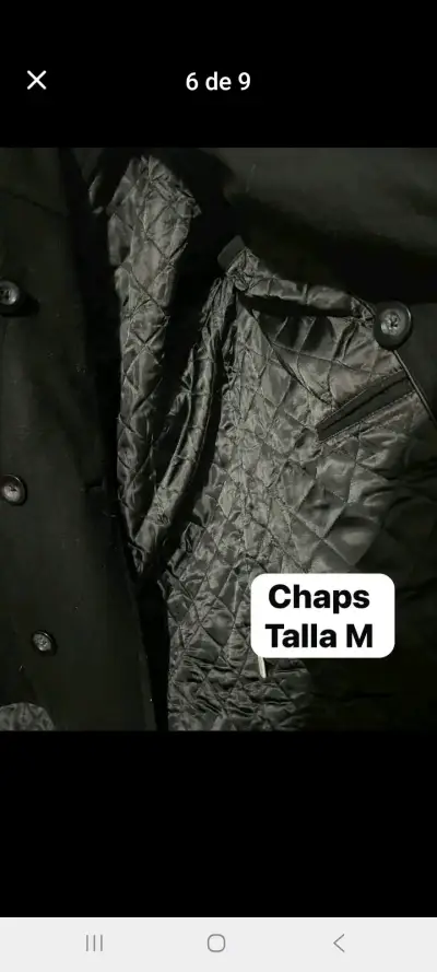 Abrigo negro Chaps talla M - miniatura 3