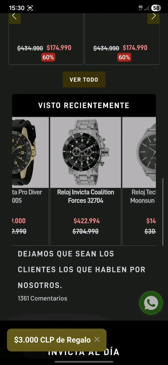 Reloj Invicta Coalition Force para Hombreexclusivo - 6