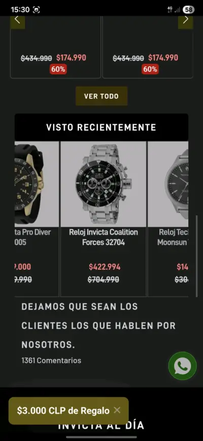 Reloj Invicta Coalition Force para Hombreexclusivo - miniatura 6