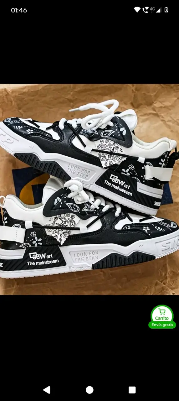 Zapatillas blancas con negro