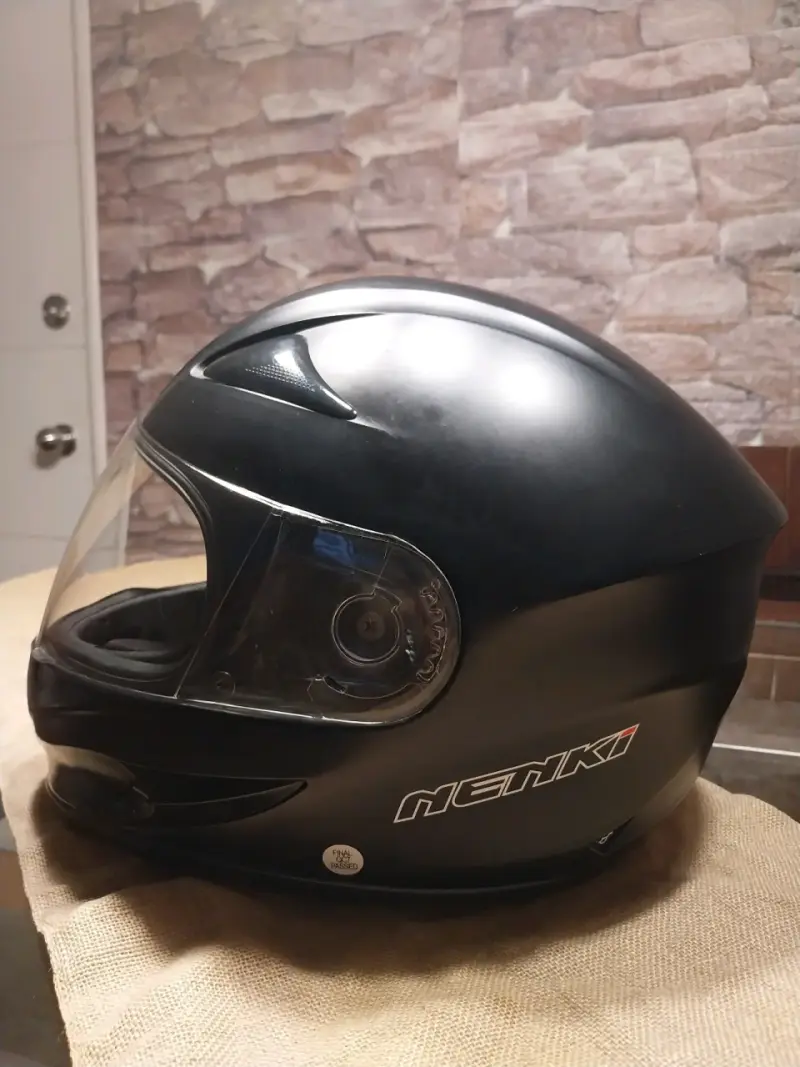 Casco de moto negro Nenki - 3