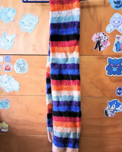 Bufanda de lana multicolor - miniatura 2