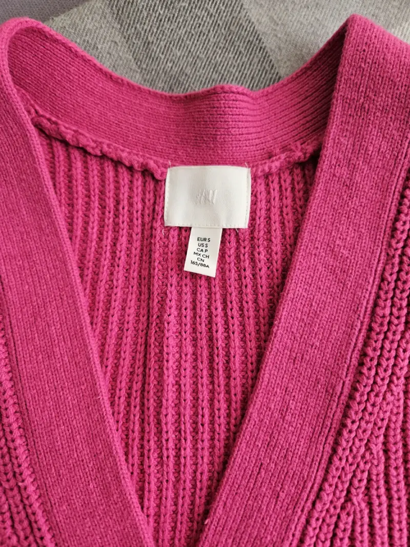 Cardigan de punto rosa H&M para mujer - 2