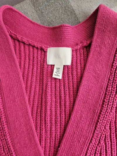 Cardigan de punto rosa H&M para mujer - miniatura 2