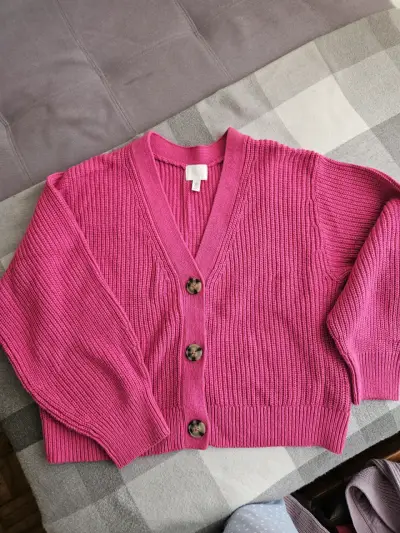 Cardigan de punto rosa H&M para mujer - miniatura 3