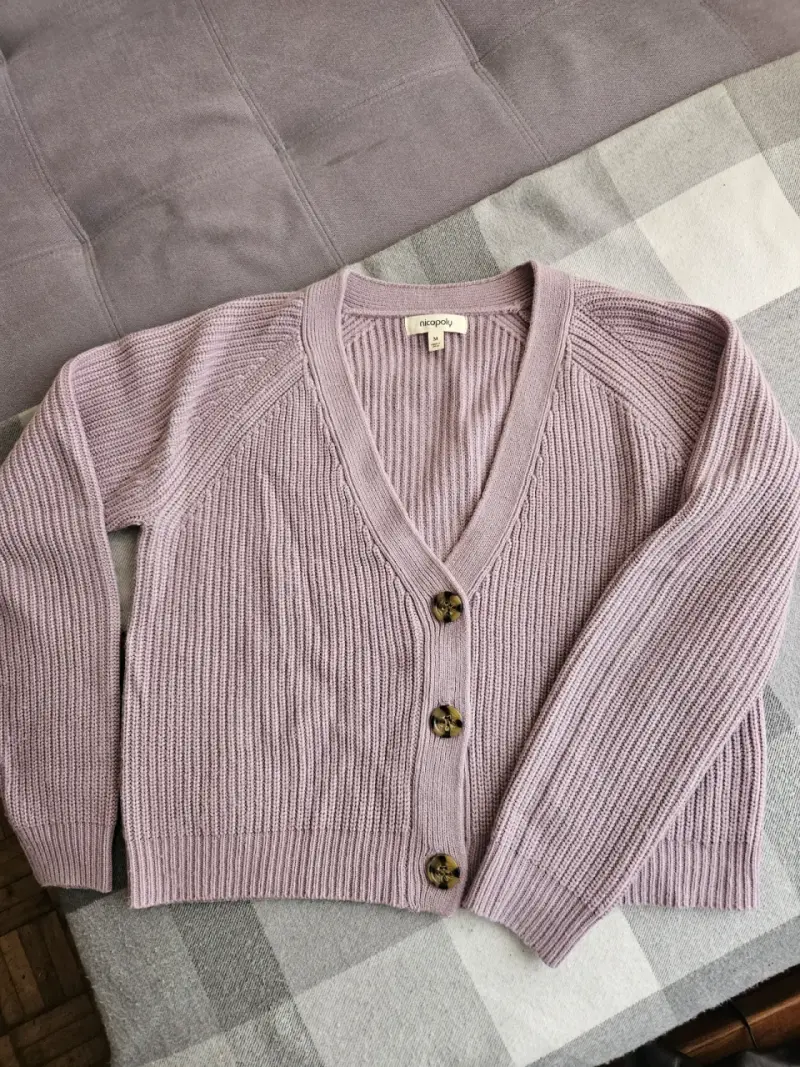 Cardigan de punto lila Nicopoly para mujer - 1