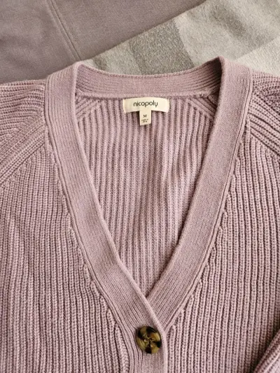 Cardigan de punto lila Nicopoly para mujer - miniatura 2