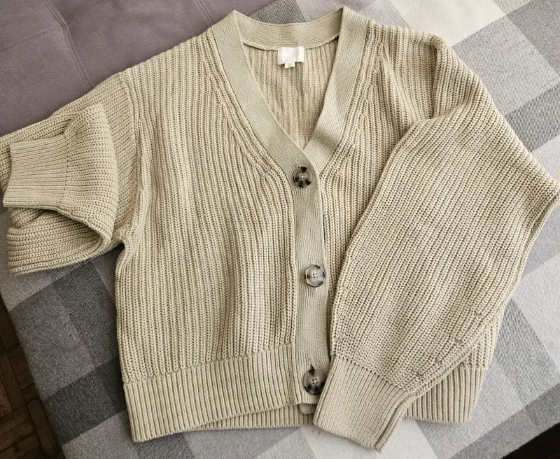 Cárdigan Beige de Punto para Mujer - 3