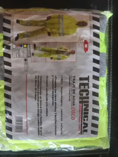 Traje de lluvia impermeable amarillo reflectante - miniatura 2