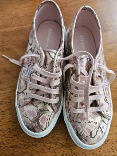 Zapatillas Superga estampado serpiente rosado - miniatura 1