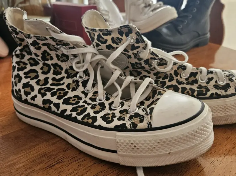 Zapatillas altas Converse estampado de leopardo - 1