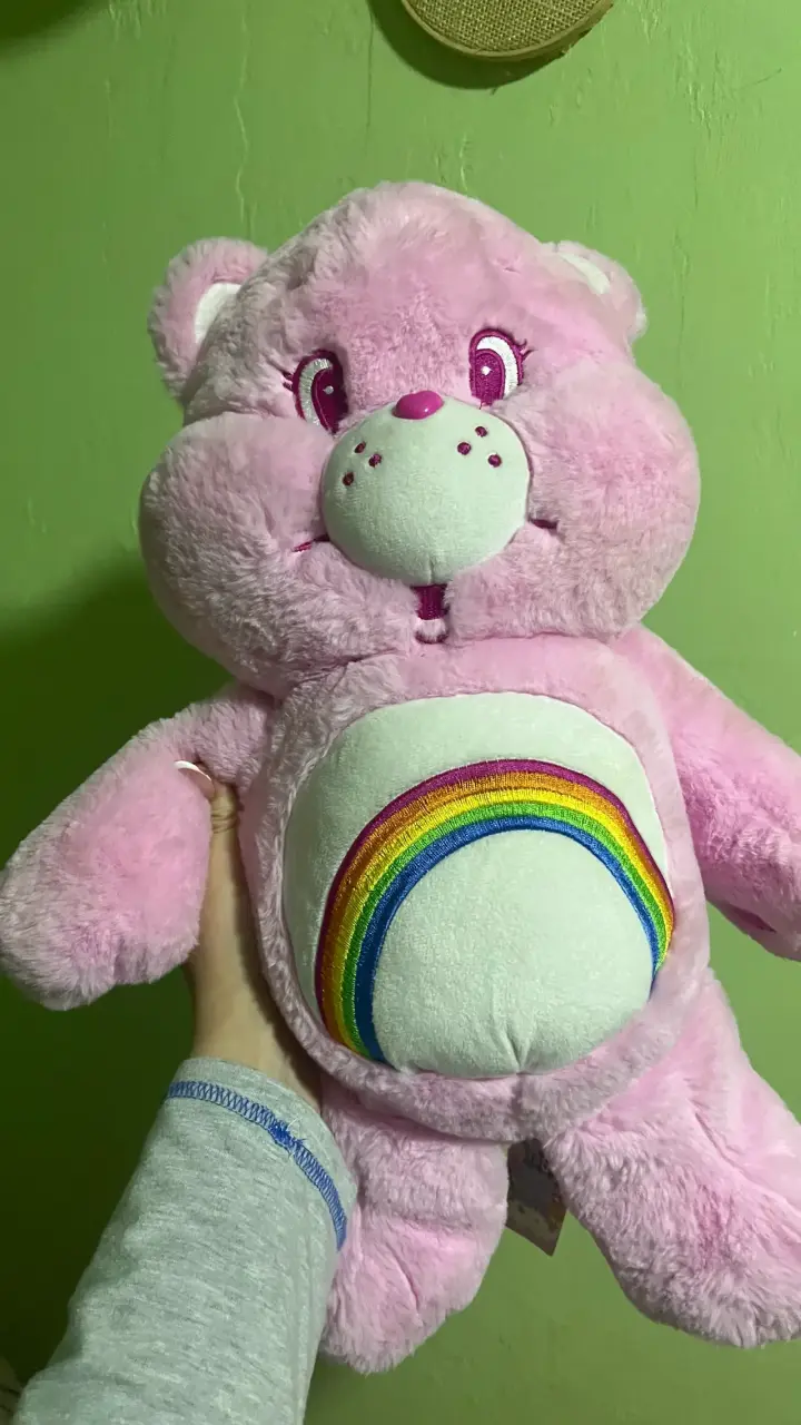 Peluche Oso Cariñosito Rosado con Arcoíris - 3