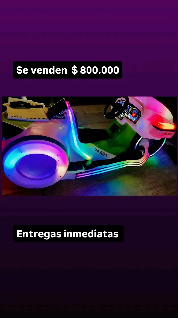 Moto eléctrica para niños con luces LED - 1