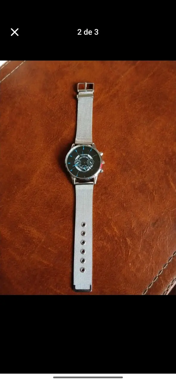 Reloj de pulsera plateado Geneva para hombre - 1