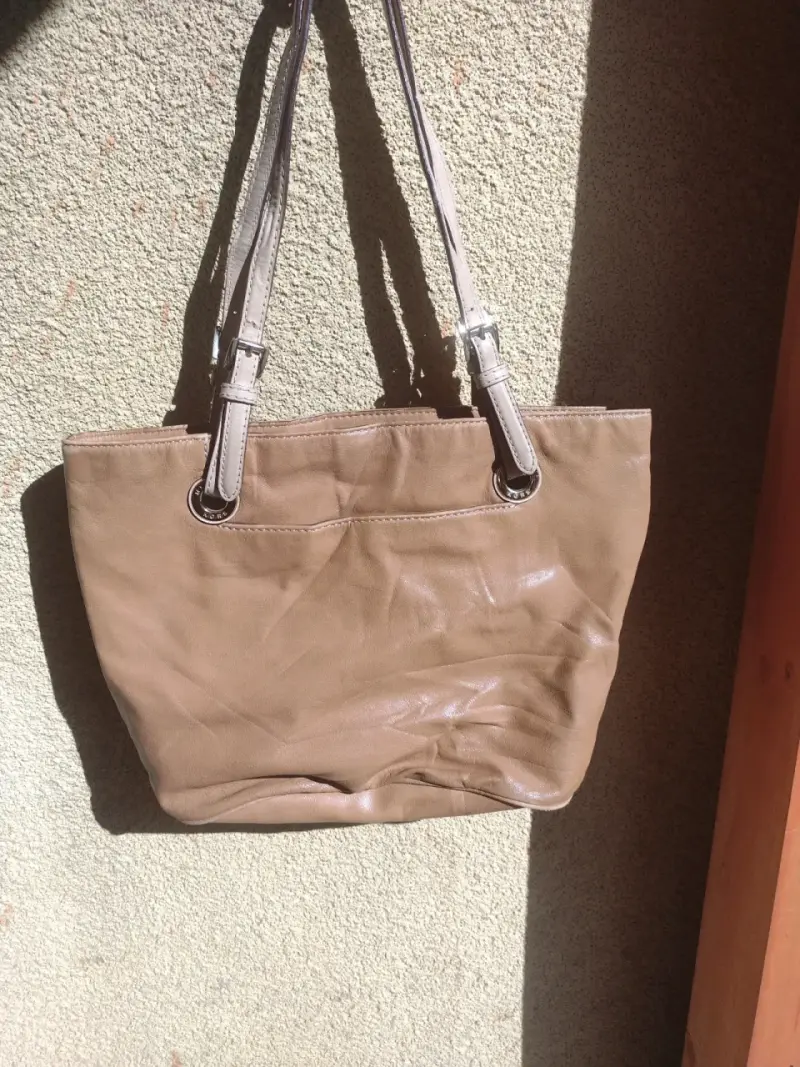 Bolso de cuero beige Michael Kors - 3
