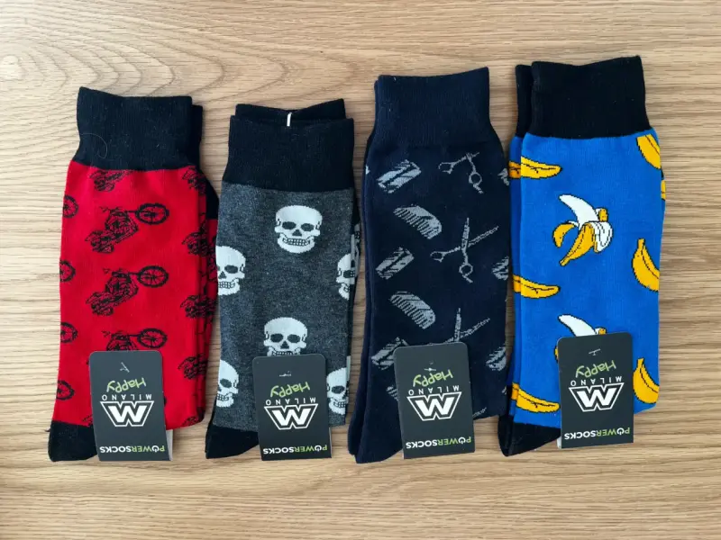 Pack de 4 calcetines estampados caballero