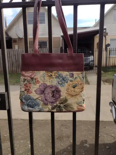 Bolso de mano floral con asas largas - miniatura 1