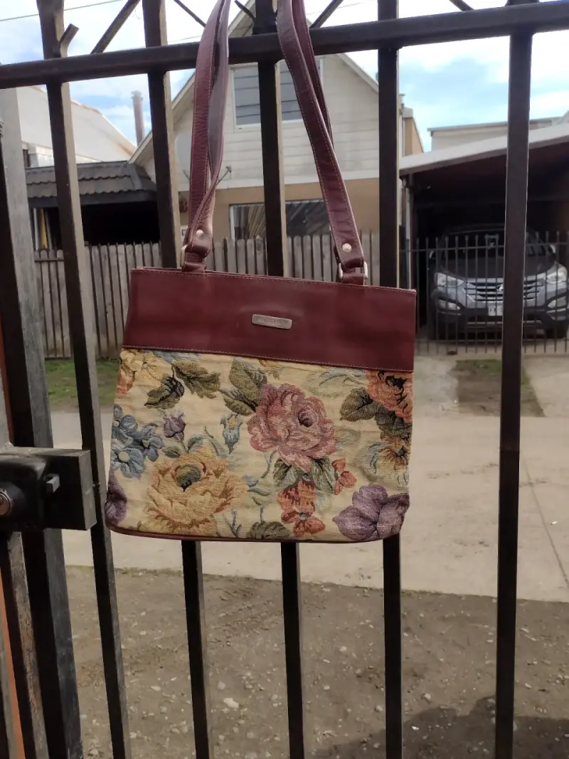 Bolso de mano floral con asas largas - 2