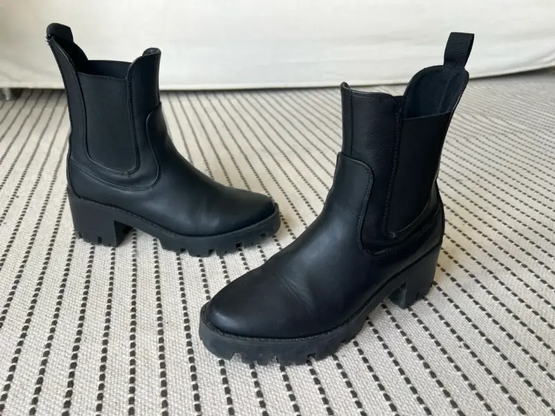 Botines de dama negro con plataforma talla 36 - 2
